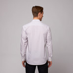 Mumbai Button Up Shirt // Lilac + White Stripe (US: 16.5R)