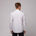 Mumbai Button Up Shirt // White + Blue Stripe (US: 16.5R)