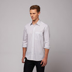 Mumbai Button Up Shirt // White + Blue Check (US: 17.5R)