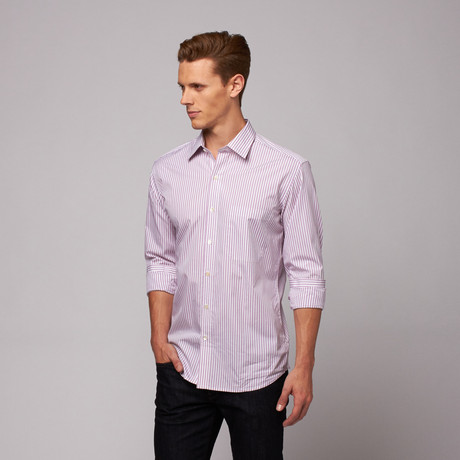 Venice Button Up Shirt // Purple Bengal Stripe (US: 15R)