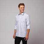 Venice Button Up Shirt // Sky Blue Bengal Stripe (US: 17.5R)