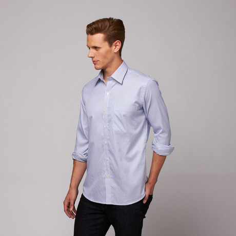 Nicosia Button Up Shirt // Blue Dobby Check (US: 15R)