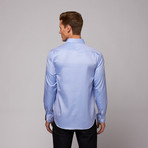 New Cardiff Button Up Shirt // Blue Herringbone (US: 16.5R)