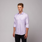 New Cardiff Button Up Shirt // Purple Herringbone (US: 16.5R)