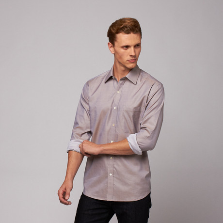 New Cardiff Button Up Shirt // Grey Tic Weave (US: 15R)