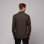 Anzano Twill Button Up Shirt // Green + Navy Check (US: 15.75R)