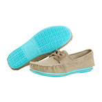 Riva Moccasin // Beige + Seagreen (US: 9)