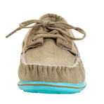 Riva Moccasin // Beige + Seagreen (US: 9)