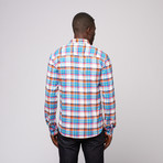 OxyMoron // Joyful Sadness Plaid Long-Sleeve Shirt // Orange Multi (XL)