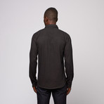 00 Nothing // Brick by Brick Long-Sleeve Shirt // Black (L)