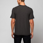 Slub V-Notch Tee // Charcoal (L)