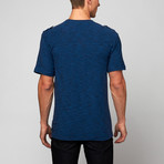 Snap Neck Henley + Chest Pockets // Blue (M)