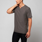 Slub V-Notch Tee // Grey (XL)