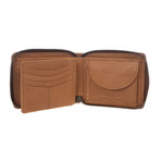 Chief Leather Zip-Round Wallet // Light Chestnut