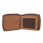 Chief Leather Zip-Round Wallet // Light Chestnut