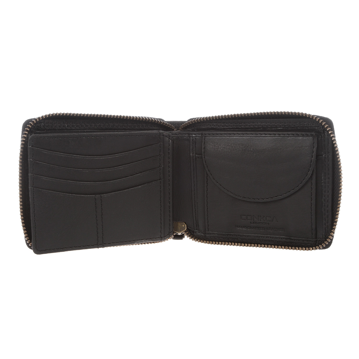 Chief Leather Zip-Round Wallet // Black - Conkca London - Touch of Modern
