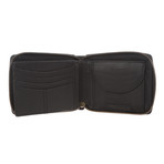 Chief Leather Zip-Round Wallet // Black