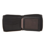 Chief Leather Zip-Round Wallet // Black