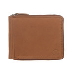 Chief Leather Zip-Round Wallet // Light Chestnut