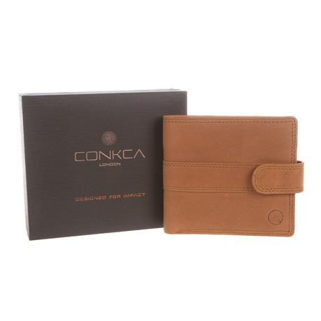 Oscar Leather Tri-Fold Wallet // Chestnut