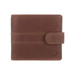 Oscar Leather Tri-Fold Wallet // Conker Brown