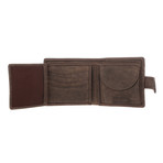 Oscar Leather Tri-Fold Wallet // Hunter Brown