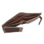 Oscar Leather Tri-Fold Wallet // Hunter Brown