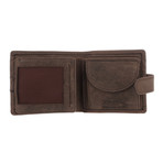 Oscar Leather Tri-Fold Wallet // Hunter Brown