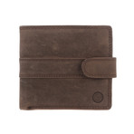 Oscar Leather Tri-Fold Wallet // Hunter Brown