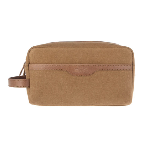 Lake Leather Wash Bag // Bark Brown