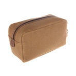 Lake Leather Wash Bag // Bark Brown