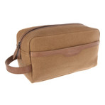 Lake Leather Wash Bag // Bark Brown