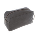 Lake Leather Wash Bag // Slate Canvas