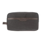 Lake Leather Wash Bag // Slate Canvas