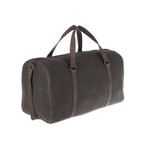 Cassius Leather Holdall // Slate Canvas