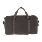 Cassius Leather Holdall // Slate Canvas