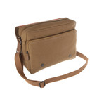 Fitzrovia Leather Messenger Bag // Bark Brown