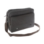 Fitzrovia Leather Messenger Bag // Slate Canvas