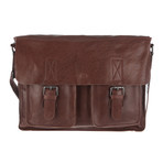 Midhurst Leather Satchel // Conker Brown