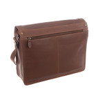 Darwin Leather Messenger Bag // Conker Brown