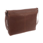 Baker Leather Messenger Bag // Conker Brown