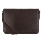 Croft Leather Messenger Bag // Darkest Brown