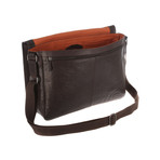 Croft Leather Messenger Bag // Darkest Brown