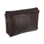 Croft Leather Messenger Bag // Darkest Brown