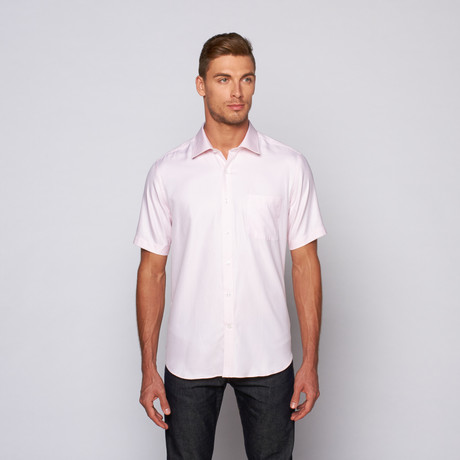 Short Sleeve Button-Up // Pink (US: 15R)