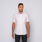 Short Sleeve Button-Up // Pink Stripe (US: 15R)