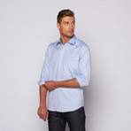 Micro-Striped Button Up // Medium Blue (US: 15R)