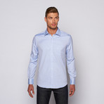 Micro-Striped Button Up // Medium Blue (US: 15R)