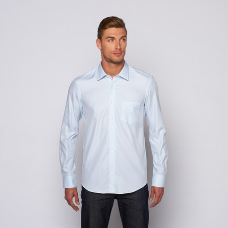 Slim Fit Button-Up // Pastel Blue Dobby (US: 15R)