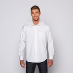 Button-Up // White + Blue Stripe (US: 15R)